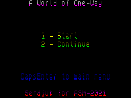 A World of One-Way — sstitle (WOR)