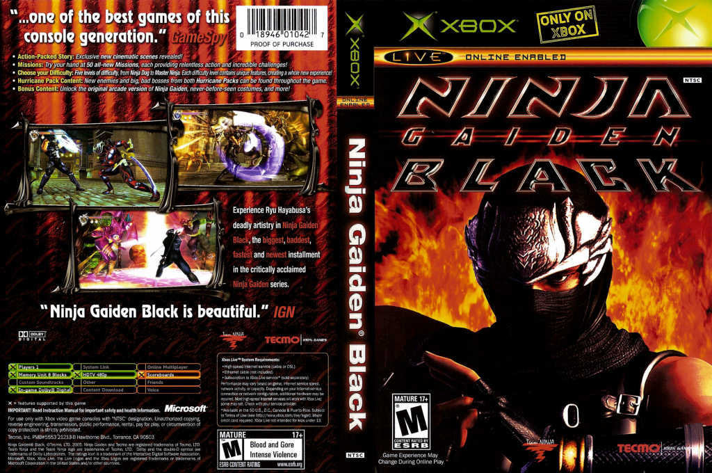 Ninja Gaiden Black — box-texture (US)