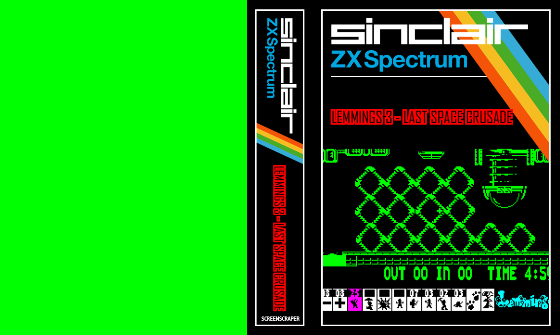 Lemmings 3 - Last Space Crusade — box-texture (SS)