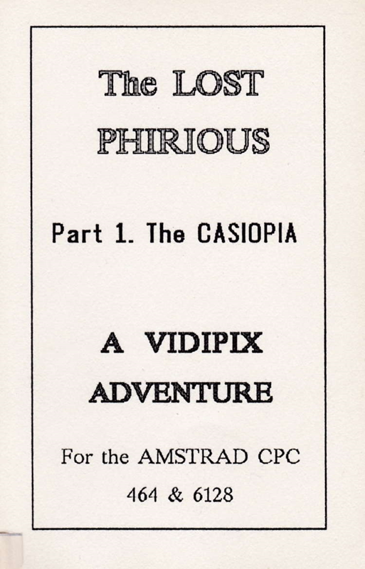Lost Phirious, The - The Casiopia box art