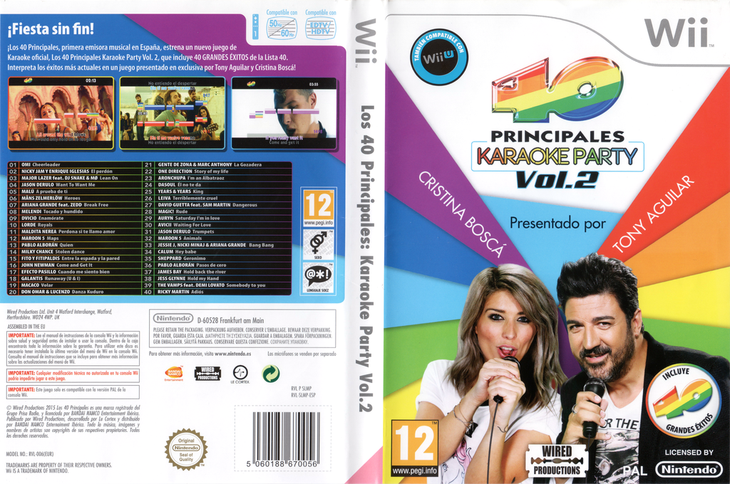 40 Principales, Los - Karaoke Party Vol. 2 — box-texture (SP)