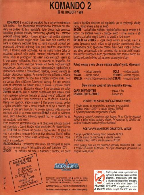 Komando 2 — box-2D-back (EU)