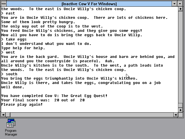 Cow V: The Great Egg Quest — ss (WOR)