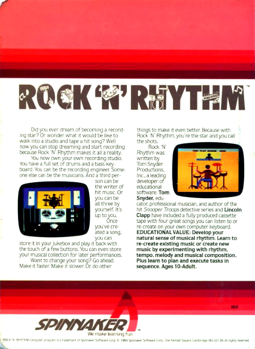 Rock'n'rhythm — box-2D-back (US)