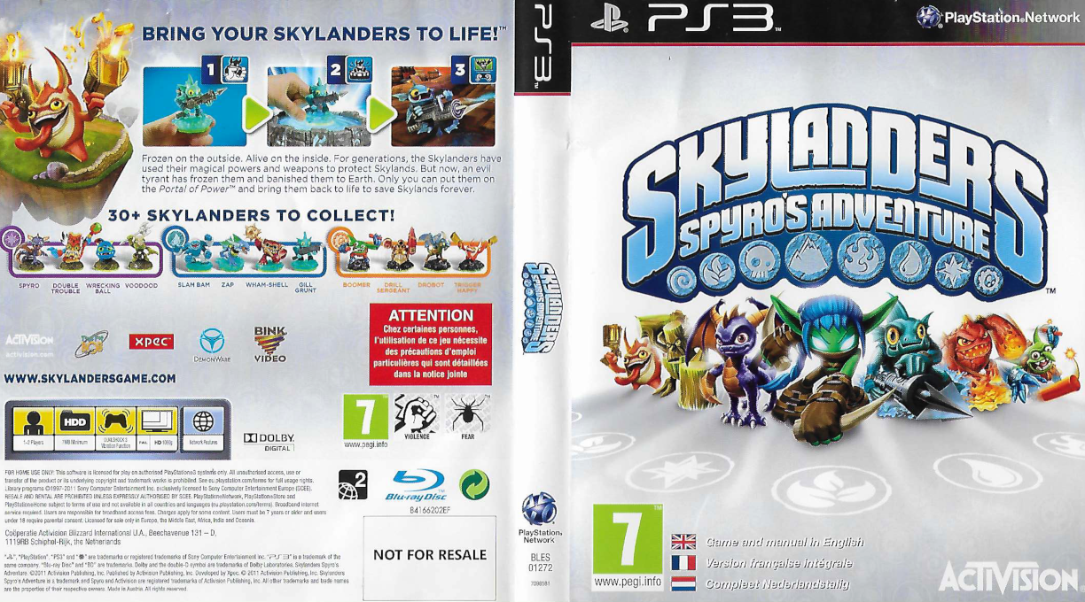 Skylanders - Spyro's Adventure — box-texture (EU)