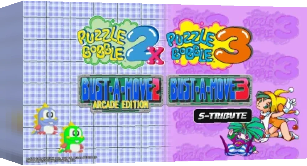 Puzzle Bobble2X BUST-A-MOVE 2 Arcade Edition & Puzzle Bobble 3 BUST-A-MOVE 3 S-Tribute — box-3D (WOR)
