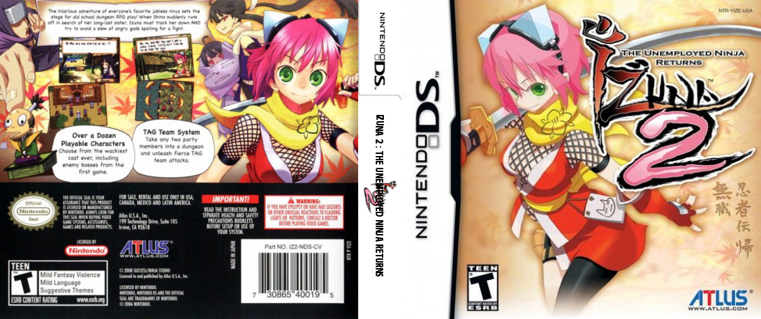 Izuna 2 - The Unemployed Ninja Returns — box-texture (US)