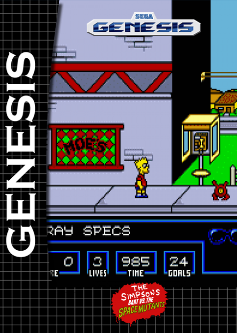 Simpsons - Bart Vs. The Space Mutants, The — box-2D (SS)