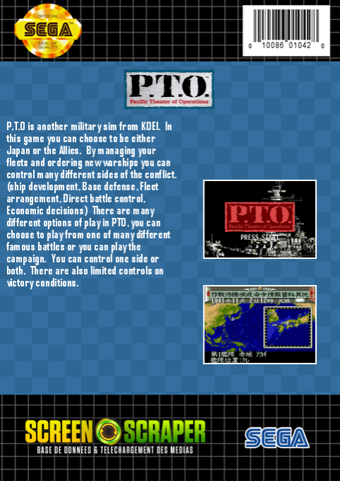P.T.O. - Pacific Theater of Operations — box-2D-back (SS)