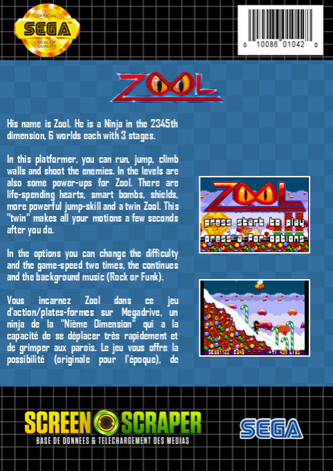 Zool - Ninja of the “Nth” Dimension — box-2D-back (SS)