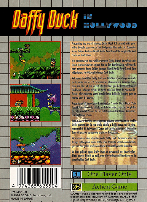 Daffy Duck In Hollywood — box-2D-back (EU)