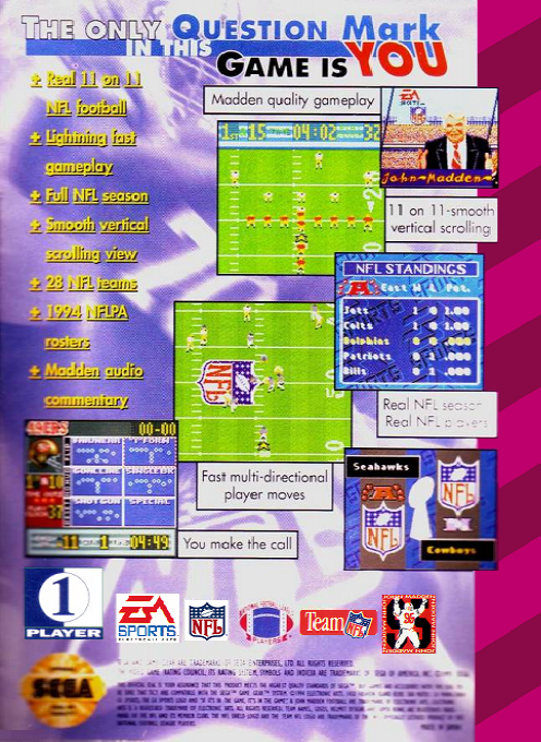 Madden Nfl 95 — box-2D-back (US)