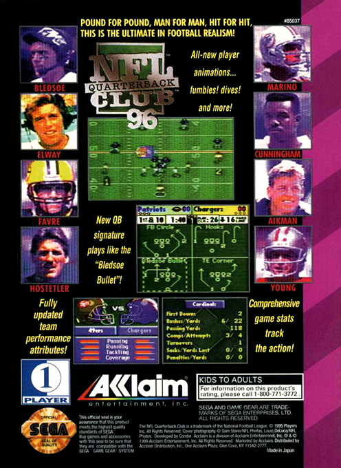 Nfl Quarterback Club '96 — box-2D-back (US)