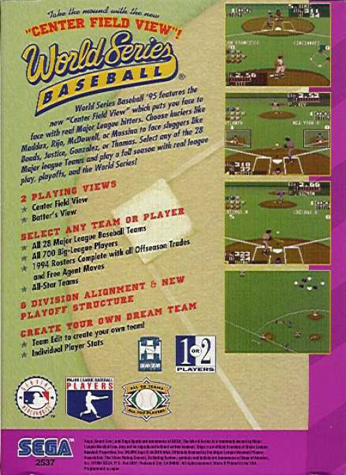 Nomo Hideo No World Series Baseball — box-2D-back (US)