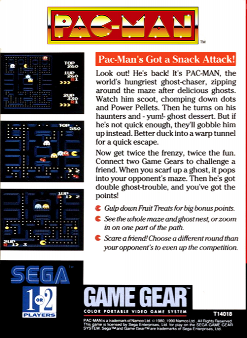Pac-man — box-2D-back (US)