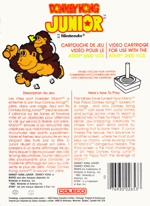 Donkey Kong Jr — box-2D-back (CA)