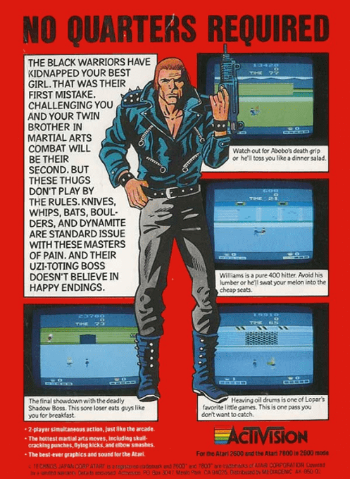 Double Dragon — box-2D-back (US)