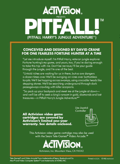 Pitfall! — box-2D-back (US)