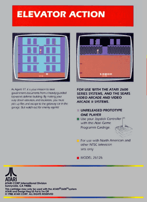 Elevator Action — box-2D-back (US)