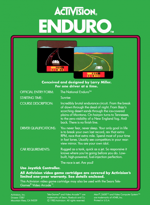 Enduro — box-2D-back (US)