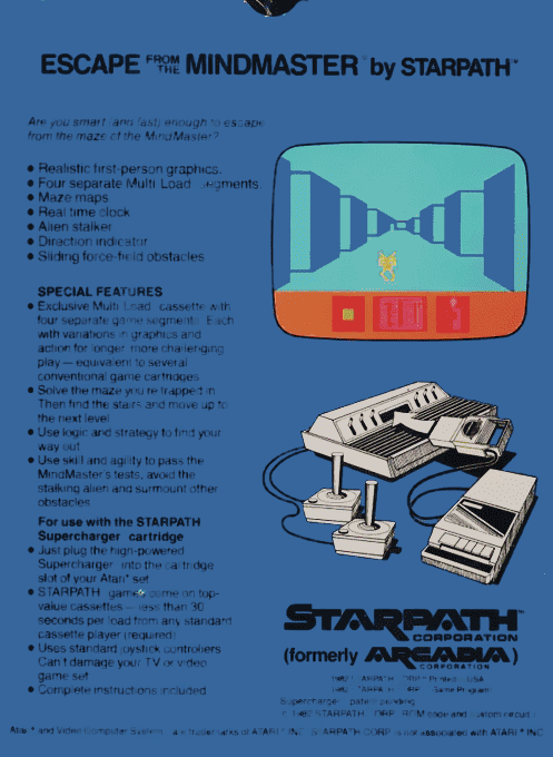 Escape from the Mindmaster — box-2D-back (US)