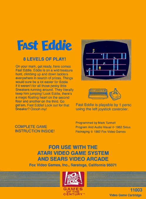 Fast Eddie — box-2D-back (US)