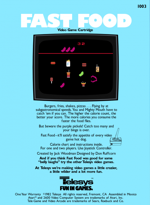 Fast Food — box-2D-back (US)