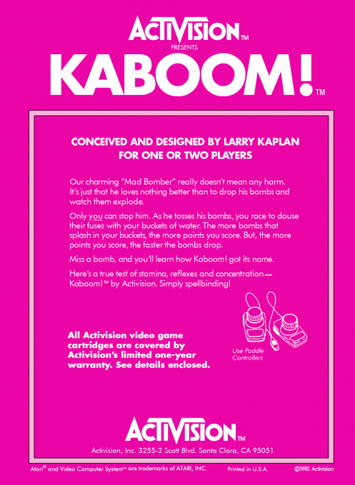Kaboom! — box-2D-back (US)