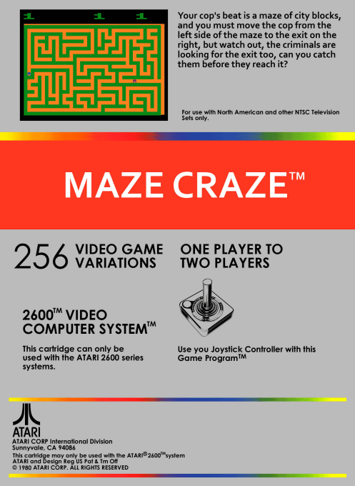 Maze Craze — box-2D-back (CUS)