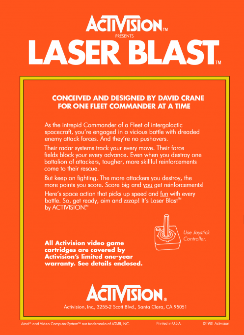 Laser Blast — box-2D-back (US)