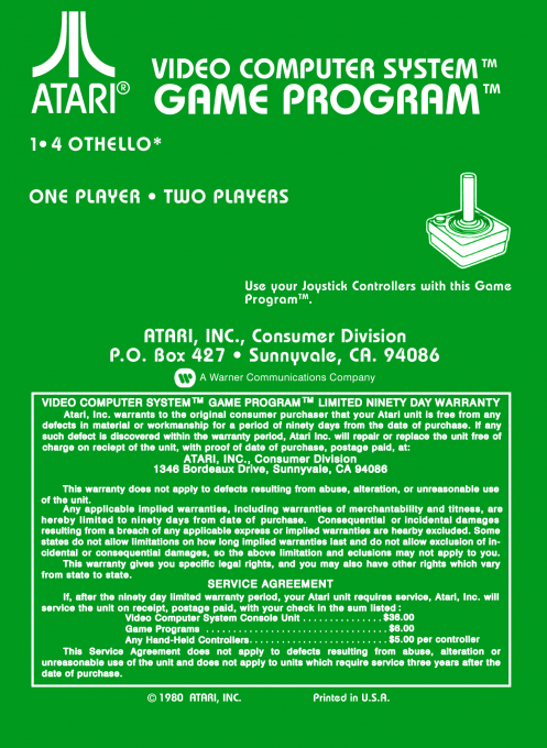 Othello — box-2D-back (US)