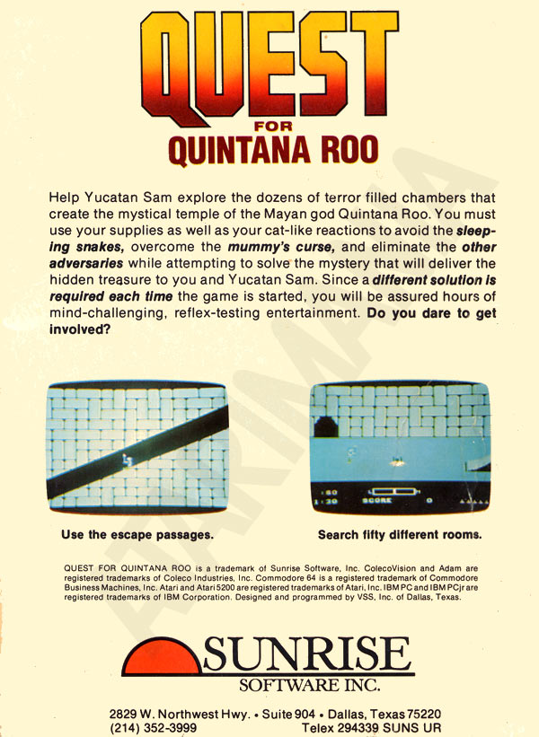 Quest For Quintana Roo — box-2D-back (US)