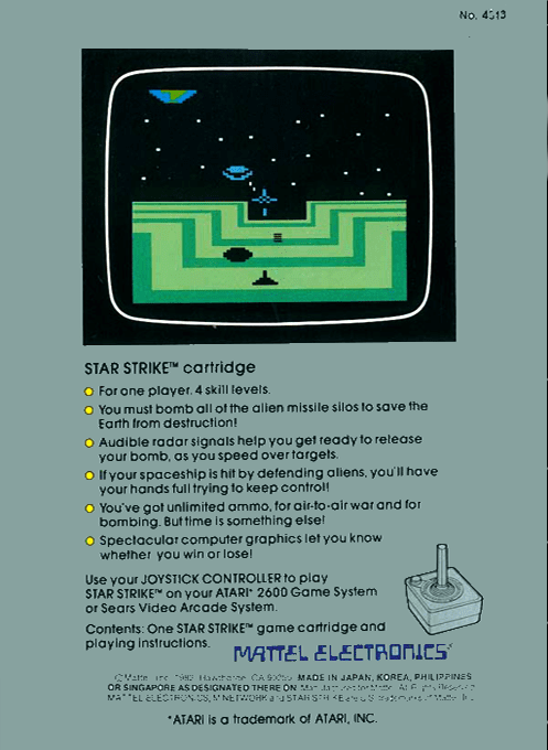 Star Strike — box-2D-back (US)