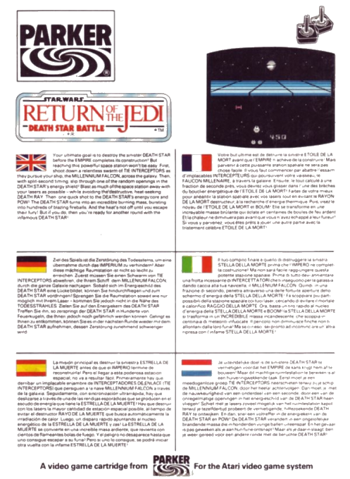 Star Wars - Return Of The Jedi - Death Star Battle — box-2D-back (EU)