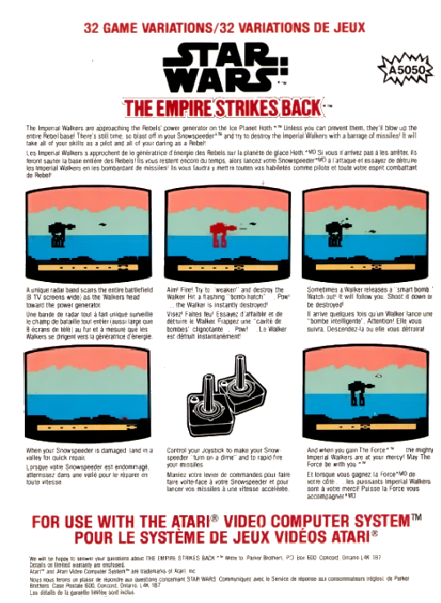 Star Wars - The Empire Strikes Back — box-2D-back (EU)