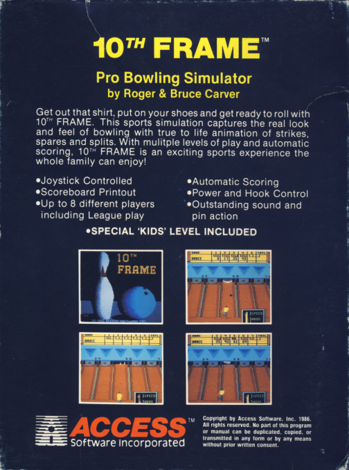 10th Frame — box-2D-back (US)