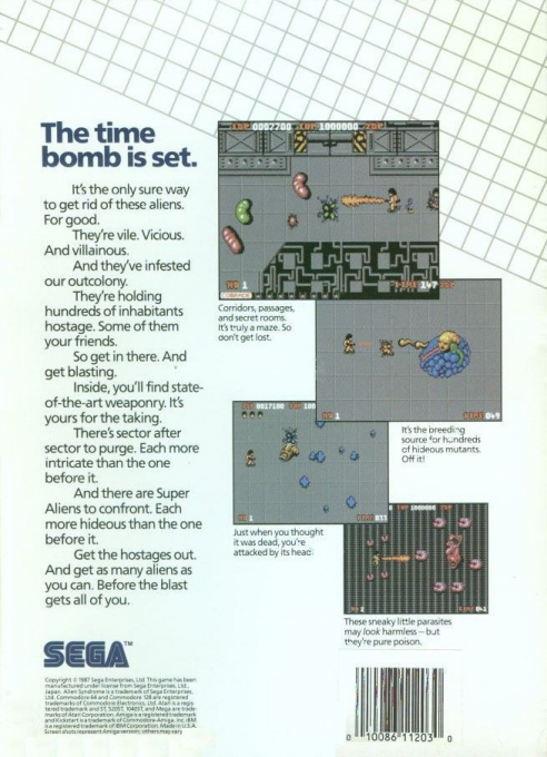 Alien Syndrome — box-2D-back (US)
