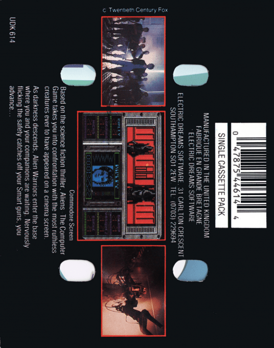 Aliens - The Computer Game — box-2D-back (EU)