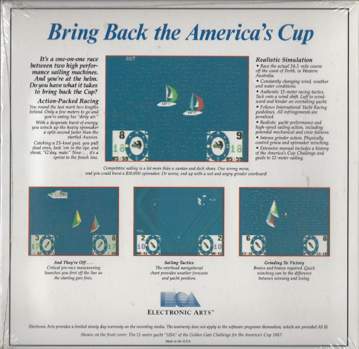 America's Cup Challenge — box-2D-back (US)