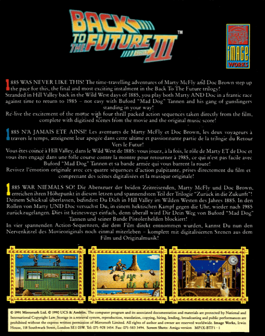 Back To The Future Part 3 — box-2D-back (EU)