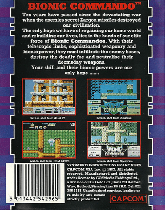 Bionic Commando — box-2D-back (EU)