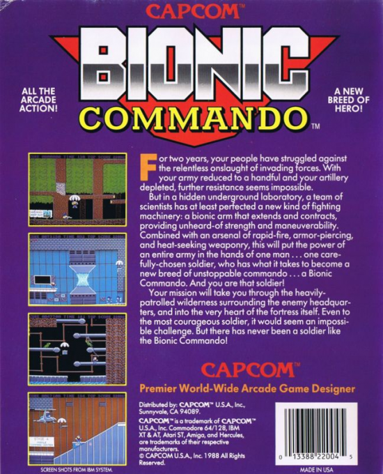 Bionic Commando — box-2D-back (US)