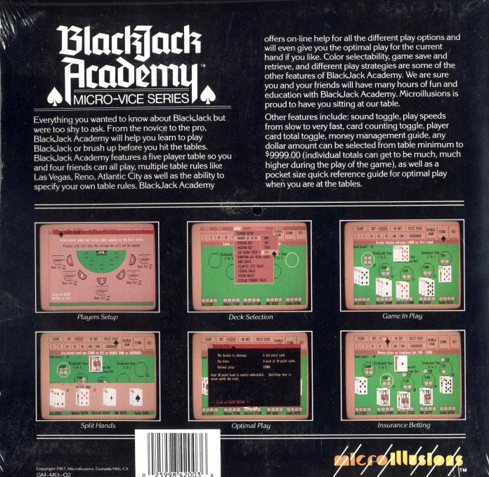 Blackjack Academy — box-2D-back (US)