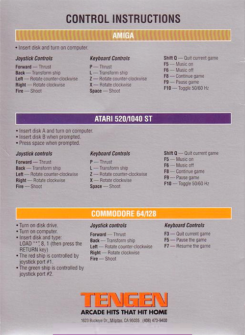 Blasteroids — box-2D-back (US)