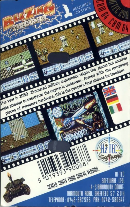 Blazing Thunder — box-2D-back (EU)