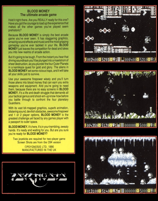 Blood Money — box-2D-back (EU)