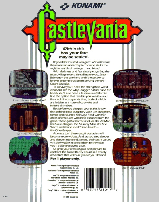 Castlevania — box-2D-back (EU)