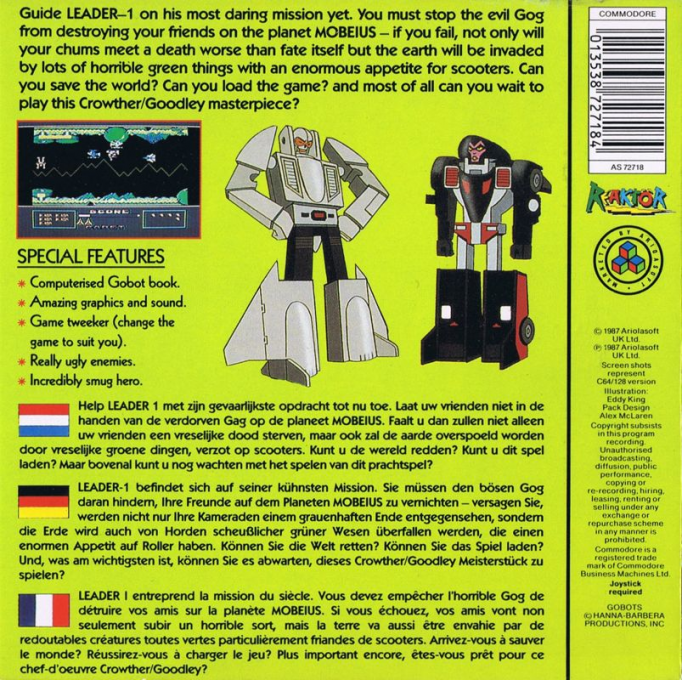 Challenge of the Gobots on the Moebius Strip — box-2D-back (EU)