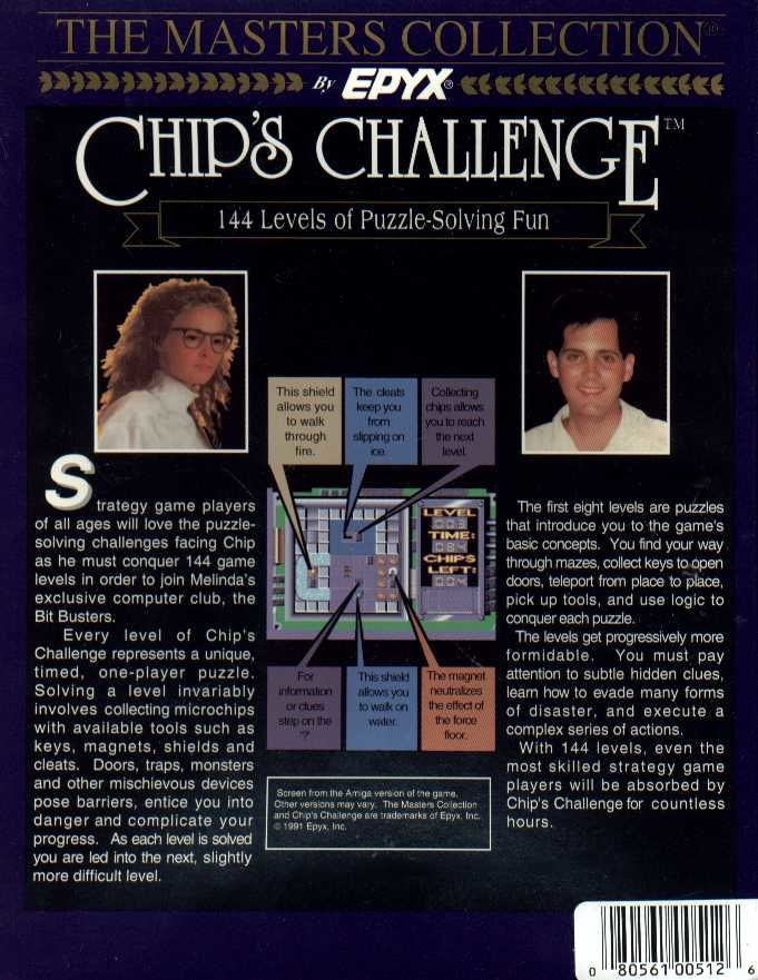 Chip's Challenge — box-2D-back (US)