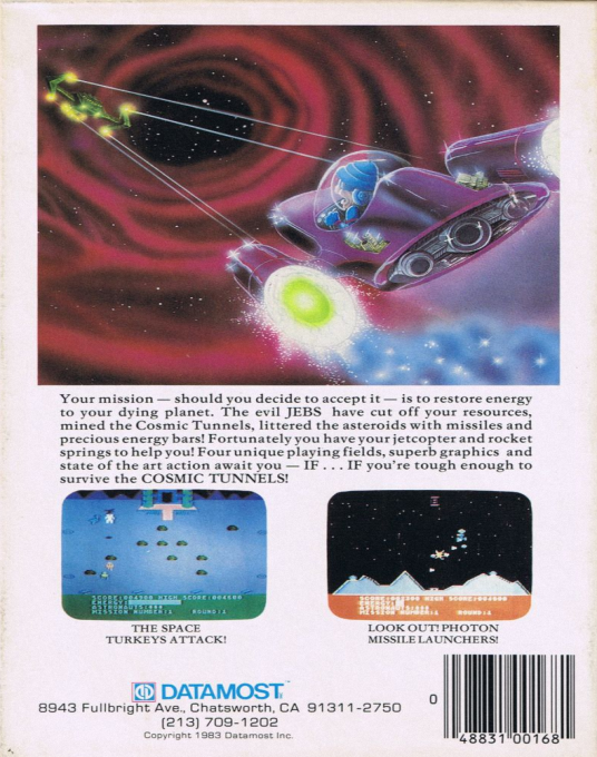 The Cosmic Tunnels — box-2D-back (US)